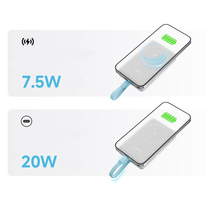 Cuktech - Cuktech Magnetisk Powerbank 10000 mAh CP132ML - Vit