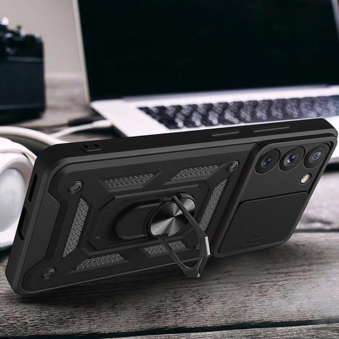 OEM - Galaxy S23 Skal Hybrid Armor Camshield - Blå