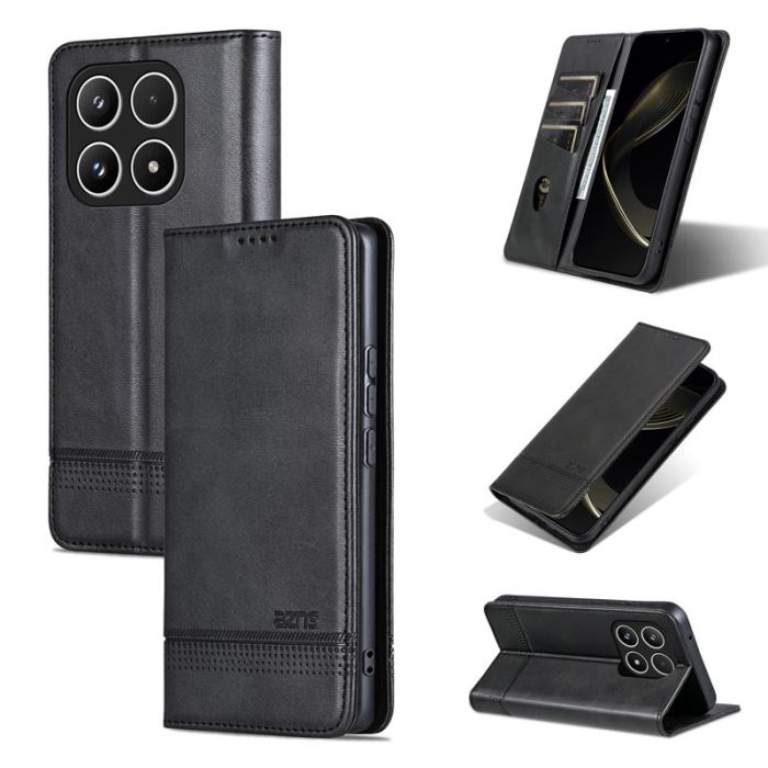 AZNS - AZNS Xiaomi 15T Plånboksfodral Konstläder - Svart