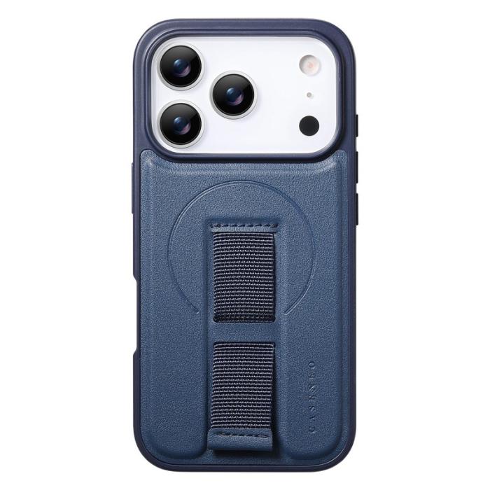 CASENEO - CASENEO iPhone 17 Pro Fodral Magnetiskt KonstLäder - Blå