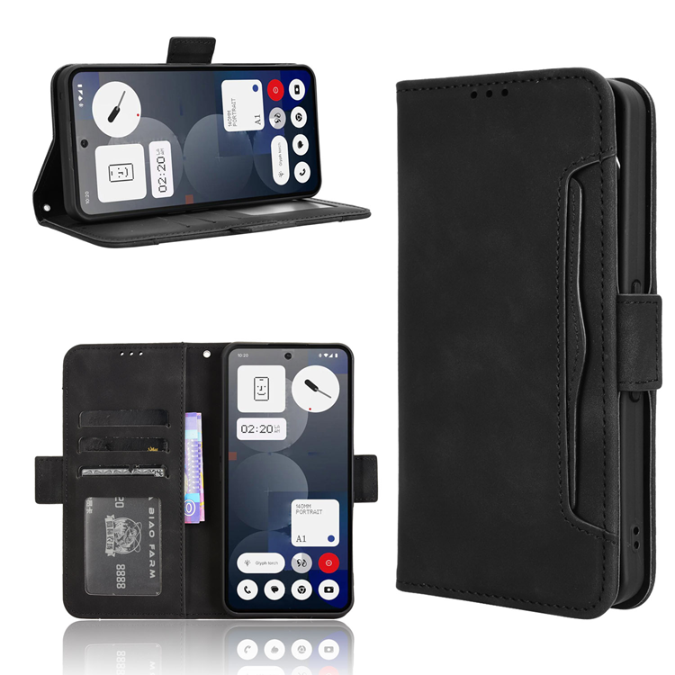 Nothing Phone (3a) Pro Plånboksfodral Läder - Svart | 2353 | AlltMobil