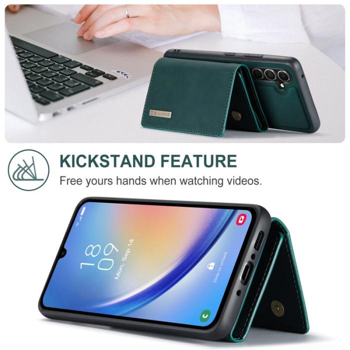 DG.MING - DG.MING Samsung Galaxy A34 5G Konstläder Plånboksfodral Grön