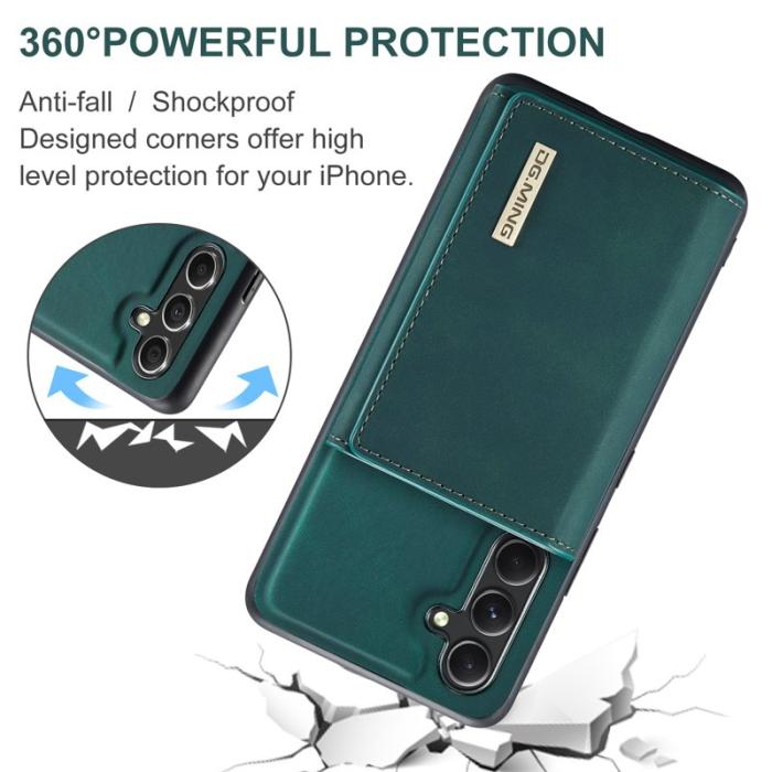 DG.MING - DG.MING Samsung Galaxy A34 5G Konstläder Plånboksfodral Grön