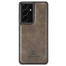 DG.MING - DG.MING Mobilskal till Samsung Galaxy S21 Ultra 5G L&auml;der Coated Brun