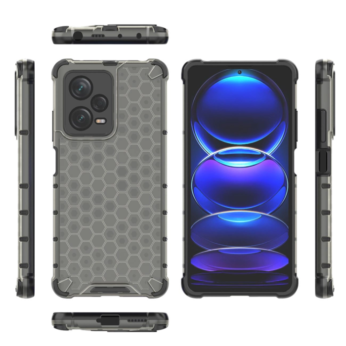 OEM - Xiaomi Redmi Note 12 Pro Plus Mobilskal Hybrid Honeycomb - Svart