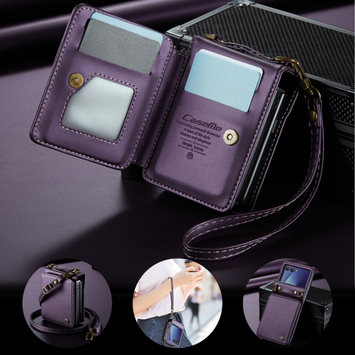 Caseme - CASEME Galaxy Z Flip 7 Plånboksfodral RFID Blocking C22 - Lila