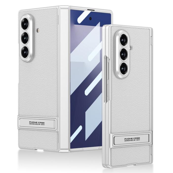 GKK - GKK Samsung Galaxy Z Fold7 Fodral Kickstand PU PC - Vit