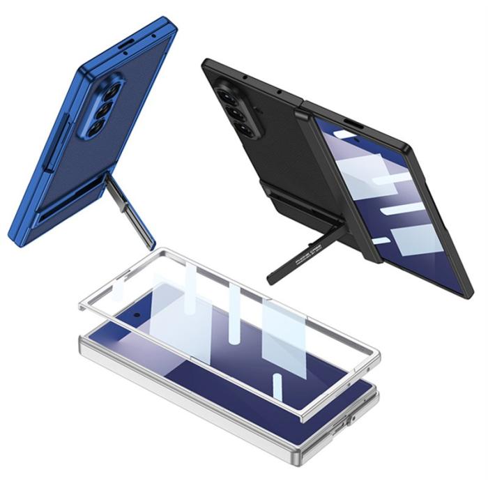 GKK - GKK Samsung Galaxy Z Fold7 Fodral Kickstand PU PC - Vit