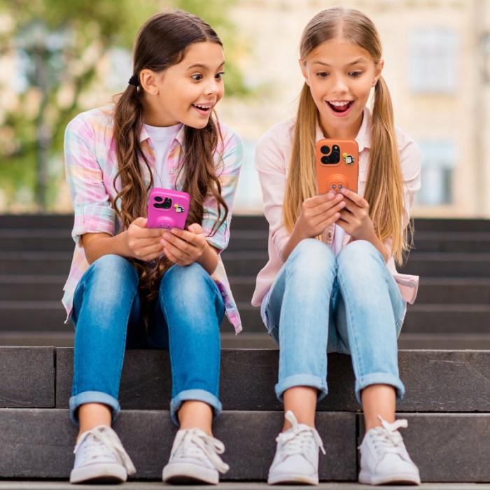 OEM - Penguin Mobilskal till iPhone 14 Pro Max Kickstand Stöttålig EVA - Rosa