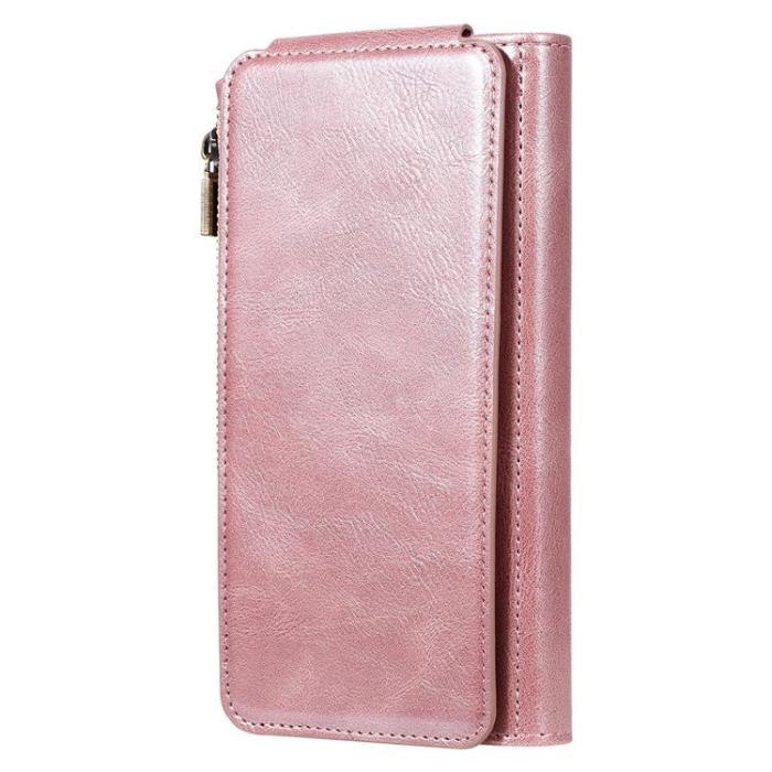 A-One Brand - iPhone 17 Pro Plånboksfodral Detachable korthållare - Roséguld