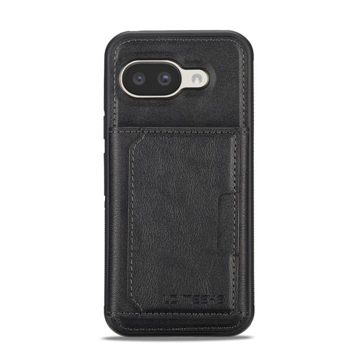 LC.imeeke - LC.IMEEKE L5 Google Pixel 9a Fodral KonstLäder - Svart