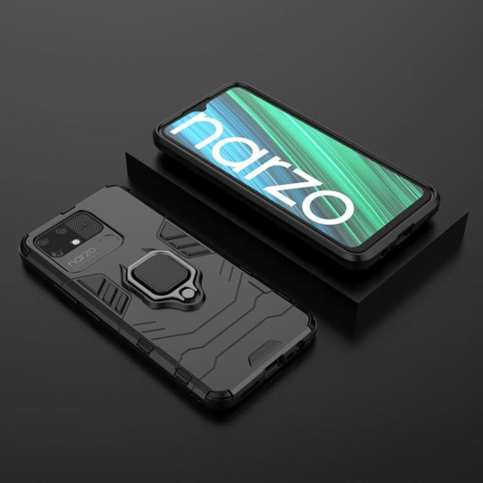 OEM - Realme Narzo 50A Skal Ring Armor - Svart