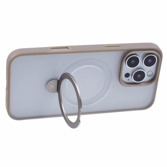 X-Level - X-LEVEL PITHY STONE II Mobilskal till iPhone 16 Pro Magnetiskt Grå