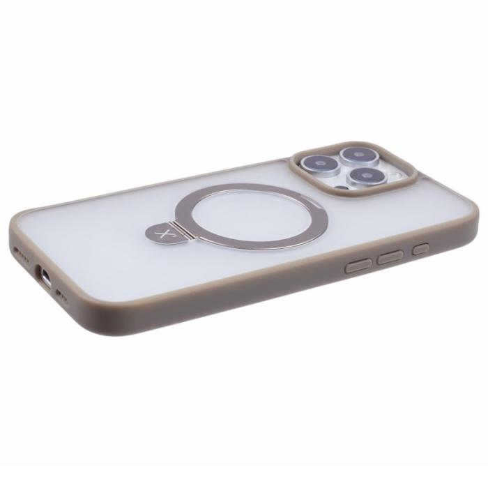 X-Level - X-LEVEL PITHY STONE II Mobilskal till iPhone 16 Pro Magnetiskt Grå
