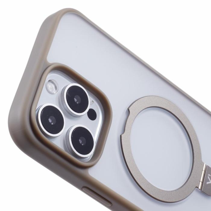 X-Level - X-LEVEL PITHY STONE II Mobilskal till iPhone 16 Pro Magnetiskt Grå