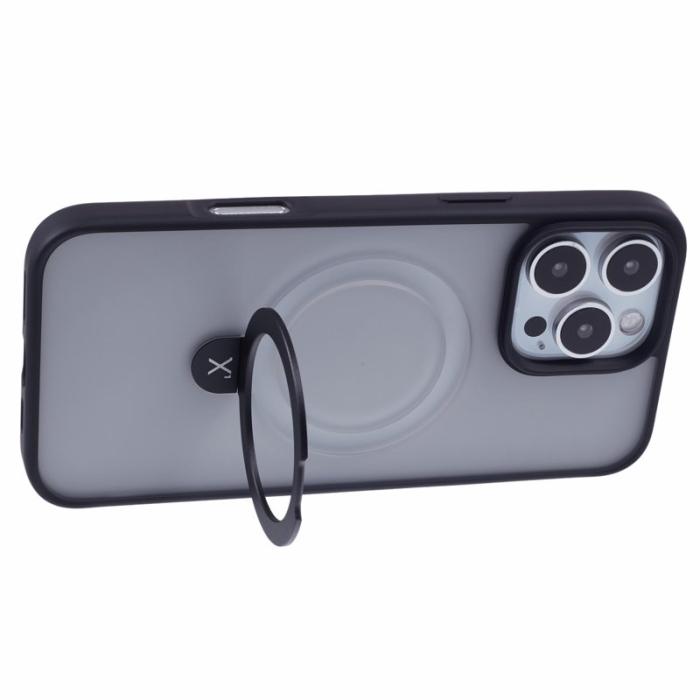 X-Level - X-LEVEL PITHY STONE II Mobilskal till iPhone 16 Pro Magnetiskt Svart