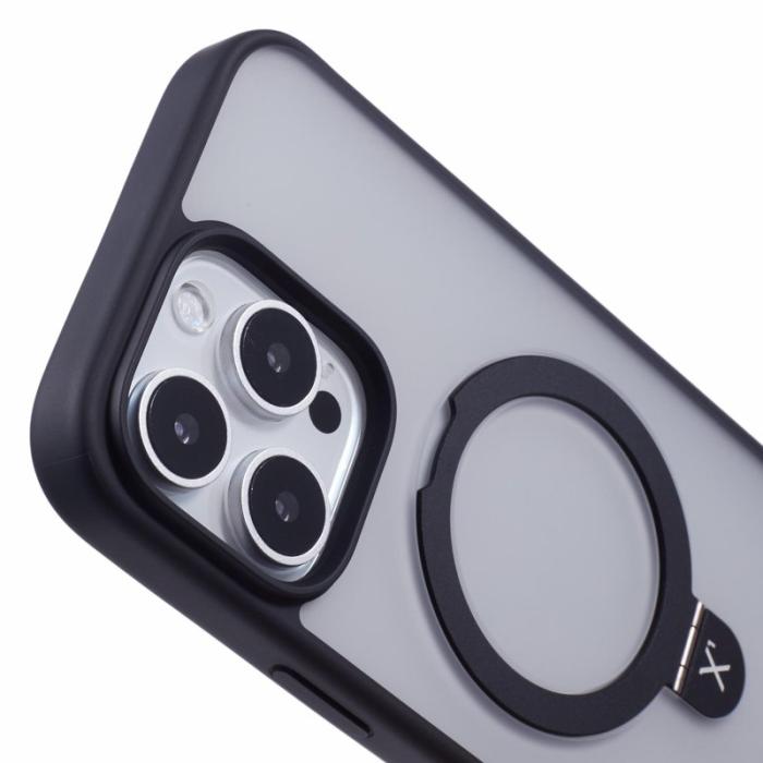 X-Level - X-LEVEL PITHY STONE II Mobilskal till iPhone 16 Pro Magnetiskt Svart