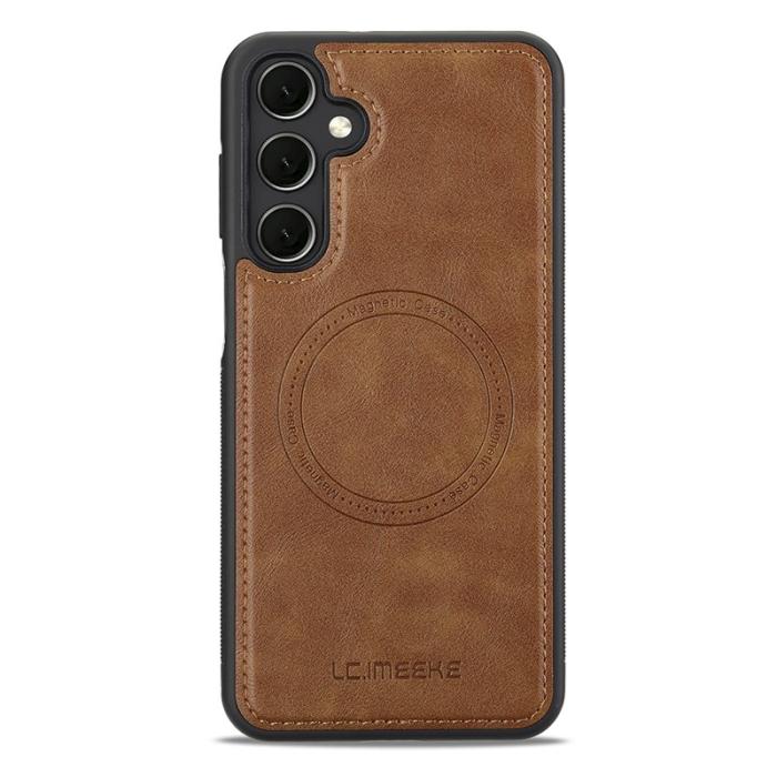 LC.imeeke - LC.IMEEKE Samsung Galaxy S25 Fodral - KonstLäder - Brun