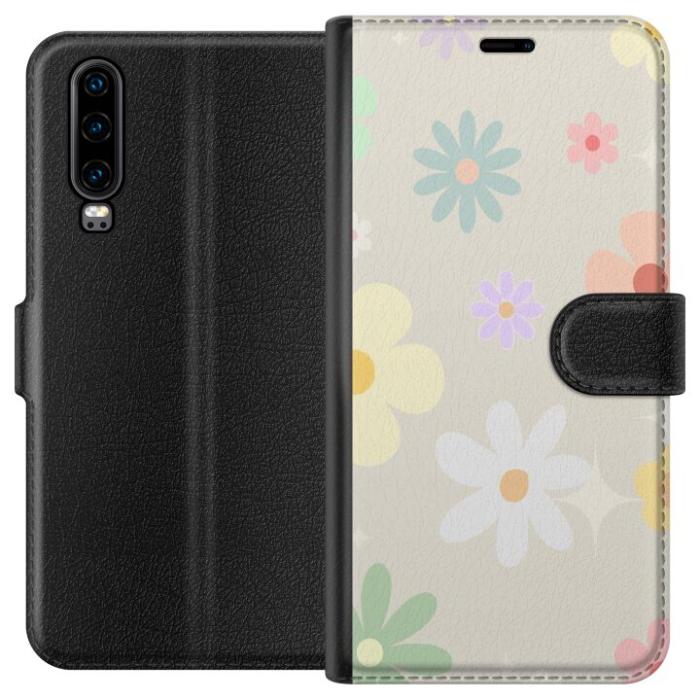 iSecrets - Plånboksfodral till Huawei P30 med fejdande blommor