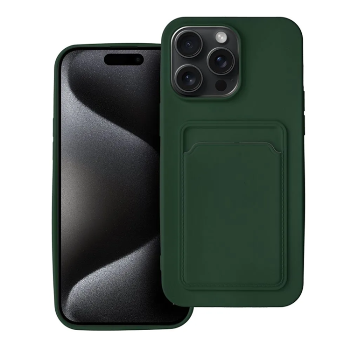 OEM - iPhone 15 Pro Mobilskal Korthållare - Grön