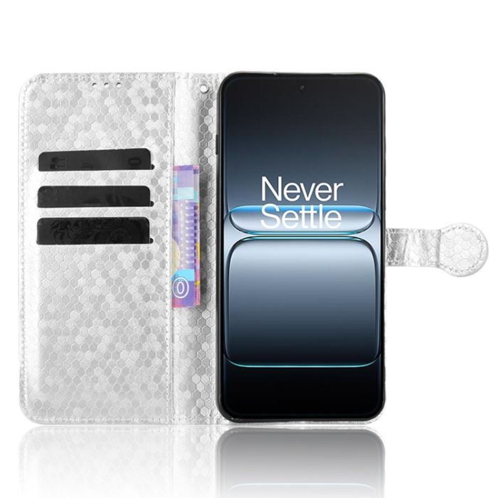 A-One Brand - OnePlus Nord 5 Plånboksfodral Dot Pattern Imprint - Silver