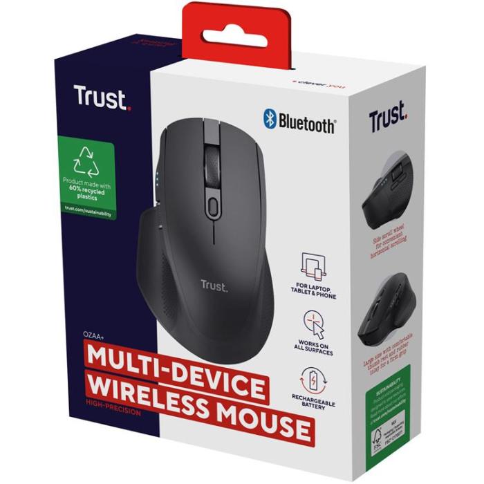 Trust - TRUST Trådlös Mus Ozaa+ Multi-connect - Svart