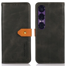 KHAZNEH - Khazneh Sony Xperia 1 VII Plånboksfodral Filp Läder - Svart