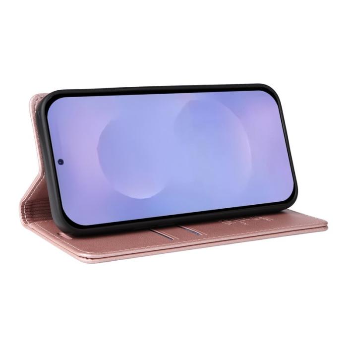 YIKATU - YIKATU Samsung Galaxy S26 Plus Skal PU Läder Magnetisk Stängning - Roséguld