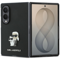 KARL LAGERFELD - Karl Lagerfeld Mobilskal F&ouml;r Galaxy Z Fold 8 Saffiano Karl&Choupette Pin - Svart