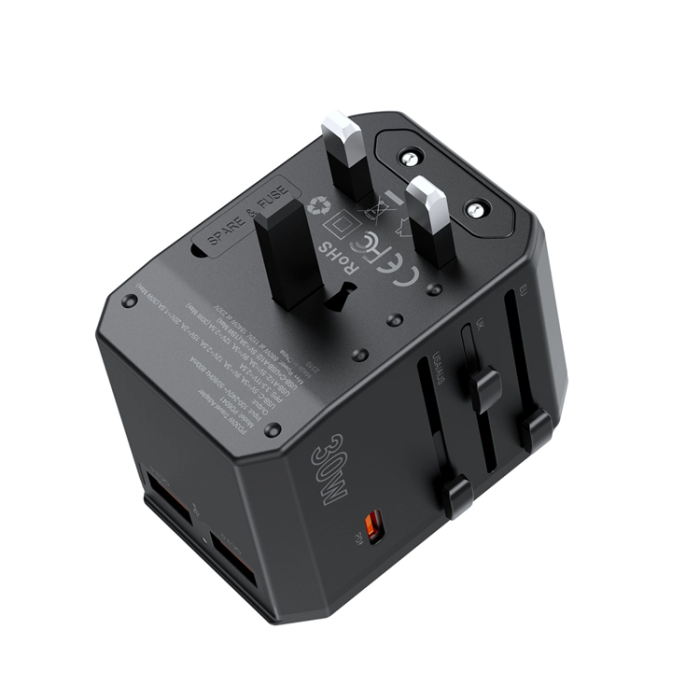 Choetech - Choetech Reseladdare 30W USB-C USB-A US EU UK