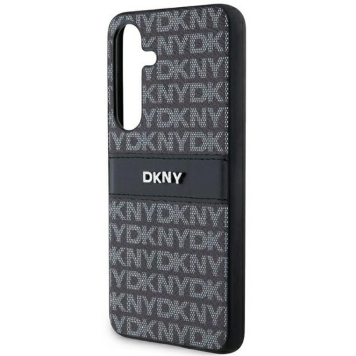 DKNY - DKNY Galaxy S24 Mobilskal Läder Mono Stripe & Metal Logo