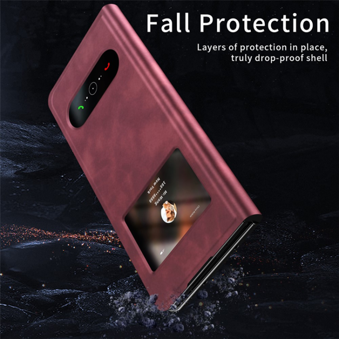 A-One Brand - Galaxy Z Fold 6 Mobilskal View Window - Röd