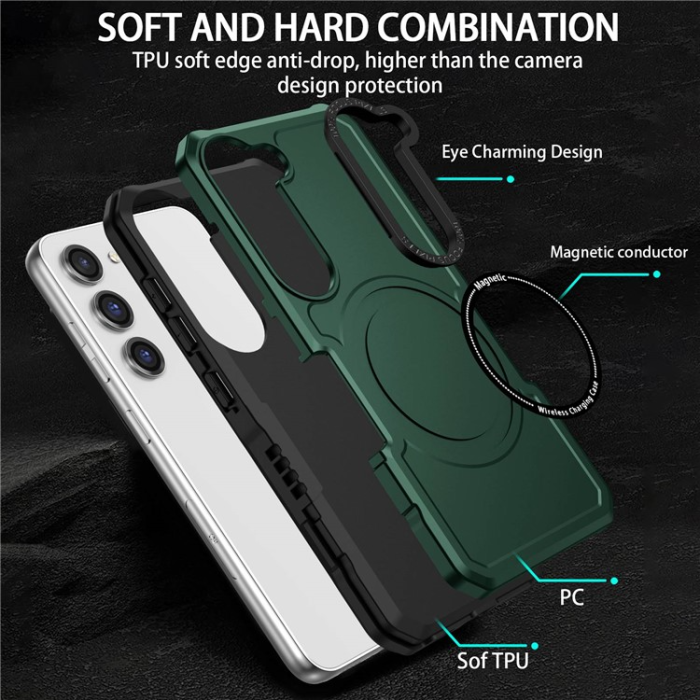 OEM - Galaxy S23 Plus Skal Magsafe Anti Drop - Grön