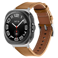 A-One Brand - Galaxy Watch 8/8 Classic (40/44/46mm) Armband Genuine Cow Läder - Camel