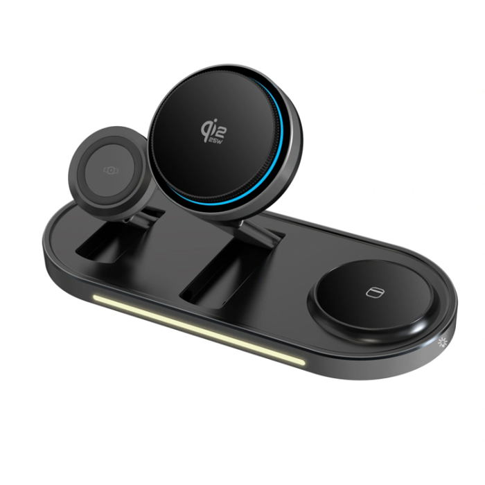Tech-Protect - Tech-Protect Qi2.2 MagSafe Trådlös Laddare För iPhone/Apple Watch/AirPods