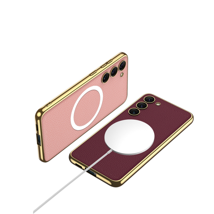 GKK - GKK Galaxy S23 Mobilskal Magsafe Electroplating - Rosa