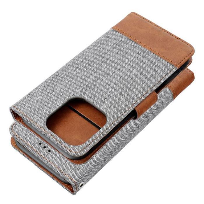 OEM - iPhone 16 Pro Plånboksfodral Jeans - Grå