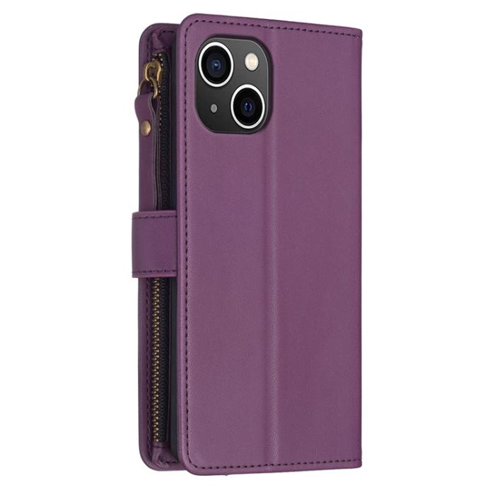 OEM - iPhone 15 Plånboksfodral Zipper Flip - Lavender