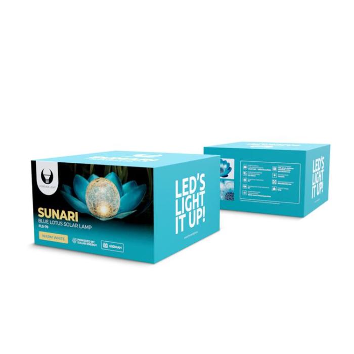 Forever Light - Forever Light SUNARI Solar Lampa 3000K 600mAh Ni-MH - Blå