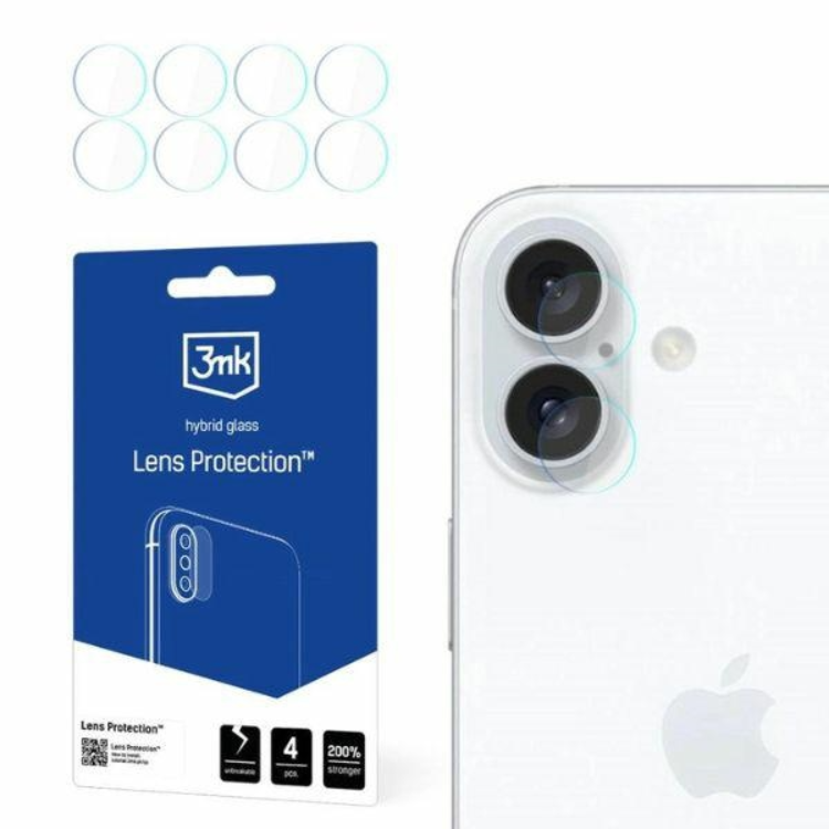 3mk iPhone 16 Plus Kameralinskydd - Transparent | 5468 | AlltMobil