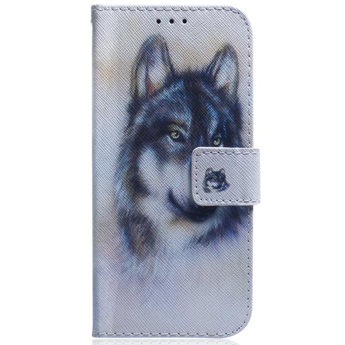 OEM - Samsung Galaxy S26 Plånboksfodral Mönstertryck Konstläder - Wolf