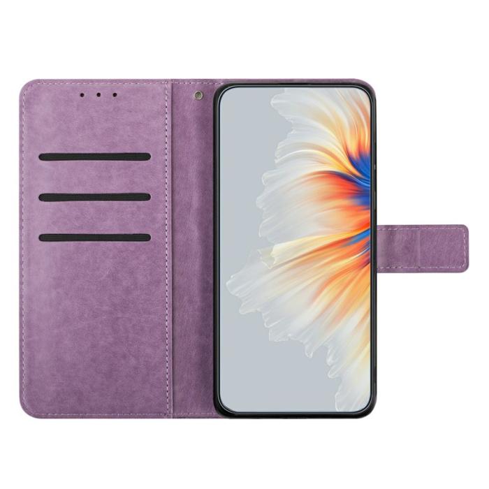 OEM - Samsung Galaxy S26 Ultra Skal Äkta Läder Mandala Mönster - Lila
