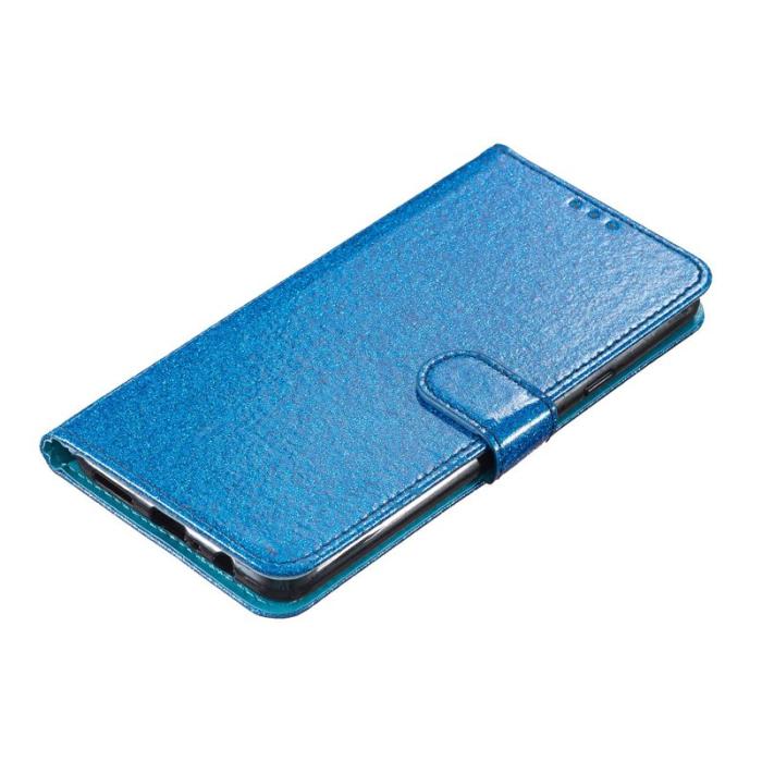 OEM - Samsung Galaxy S26 Ultra Plånboksfodral Glitter Anti-Scratch Konstläder - Blå