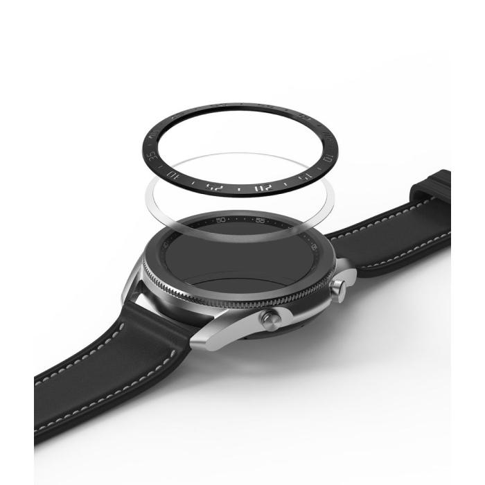 UTGATT5 - RINGKE Bezel Styling Galaxy Watch 3 (45mm) - Stainless Black