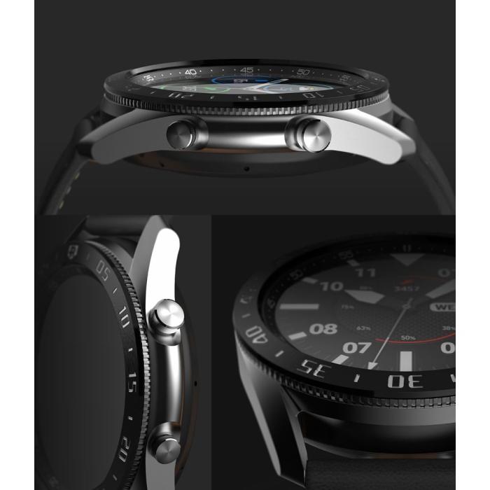 UTGATT5 - RINGKE Bezel Styling Galaxy Watch 3 (45mm) - Stainless Black