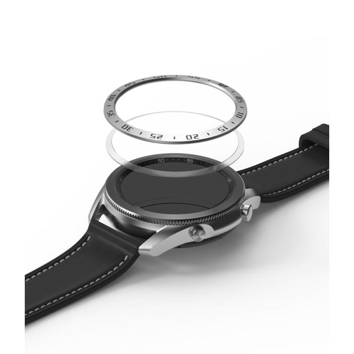 UTGATT1 - RINGKE Bezel Styling Galaxy Watch 3 (45mm) - Stainless Silver