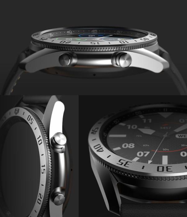 UTGATT1 - RINGKE Bezel Styling Galaxy Watch 3 (45mm) - Stainless Silver