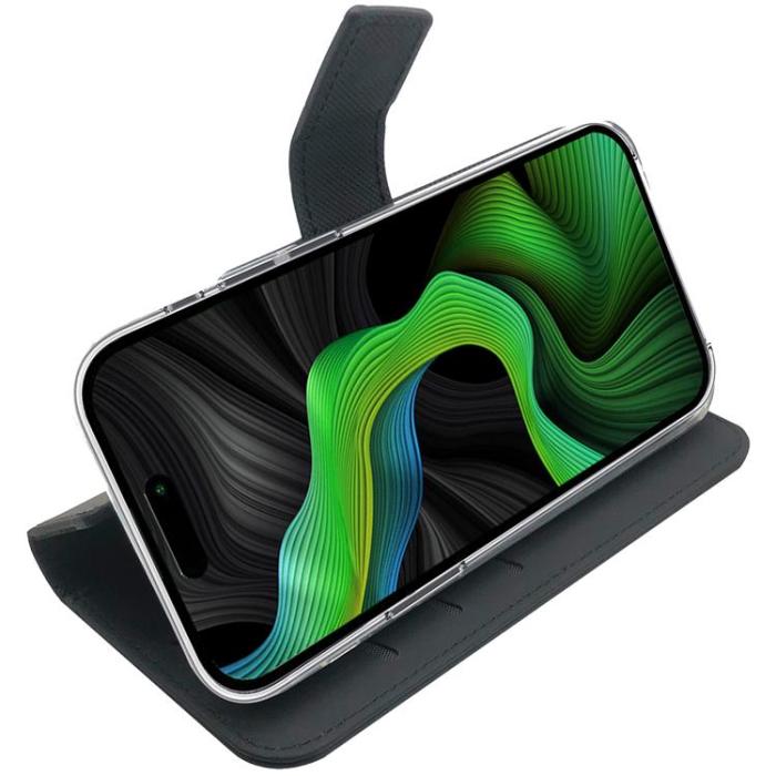 Celly - Celly iPhone 15 Pro Plånboksfodral Wally - Svart