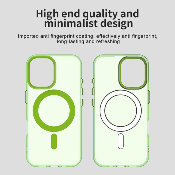 A-One Brand - iPhone 17 Mobilskal MagSafe Anti Drop Hybrid - Grön