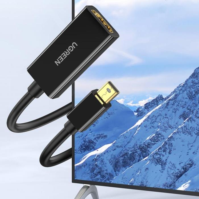 Ugreen - Ugreen Mini DisplayPort Till HDMI 4K Adapter - Svart